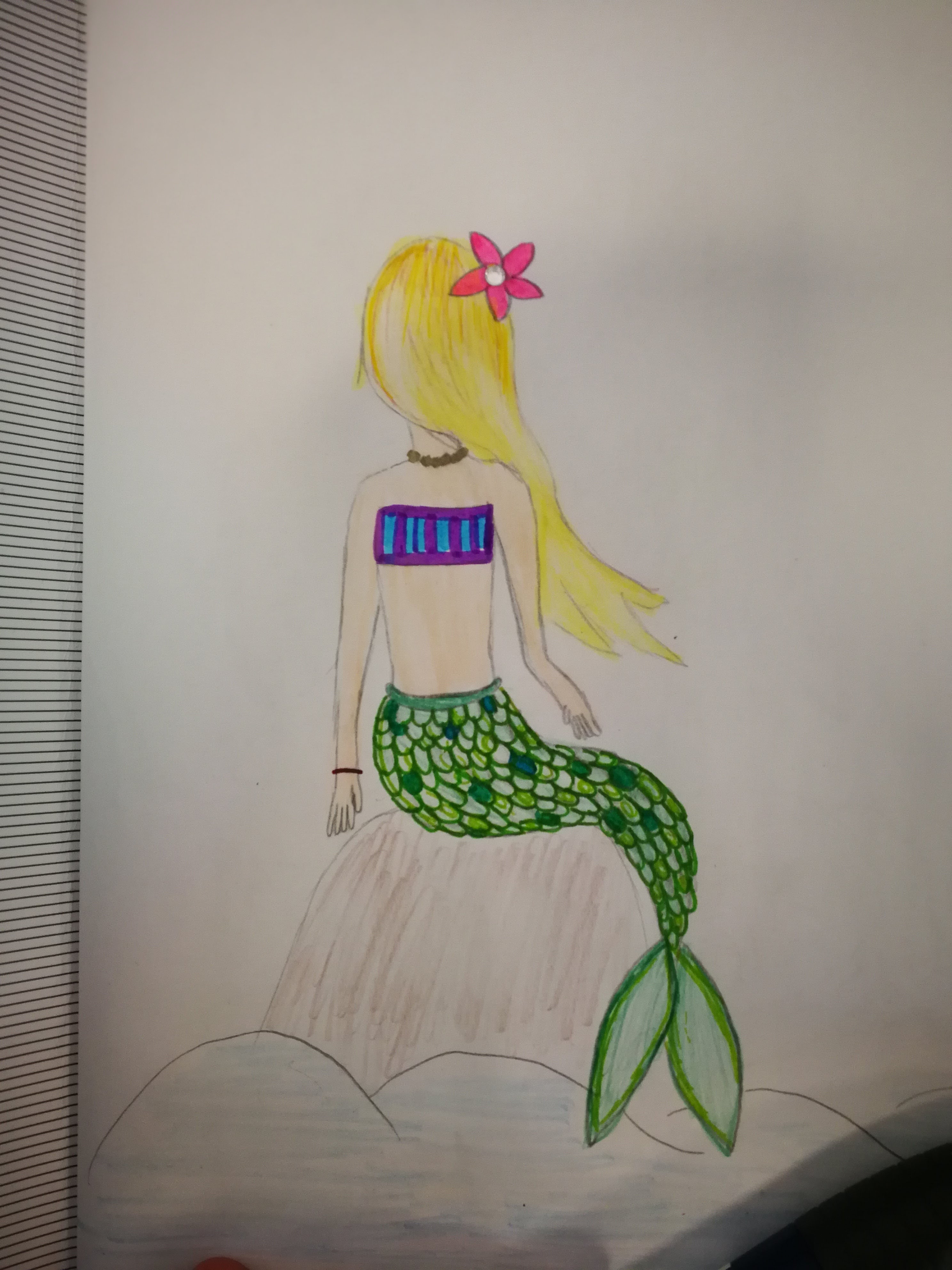 Meerjungfrau gemalt